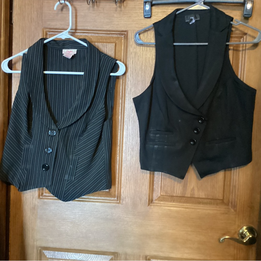 Chic Black and Pinstripe Vests